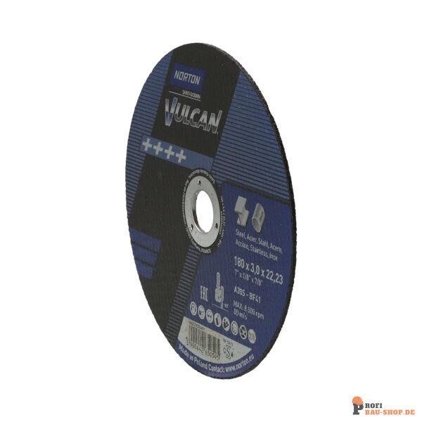 nortonschleifmittel/NORTON_schleifmittel_66252925449 Flat cutting off wheel Angle Grinder Norton VULCAN METAL INOX 18x3x22.2_148334